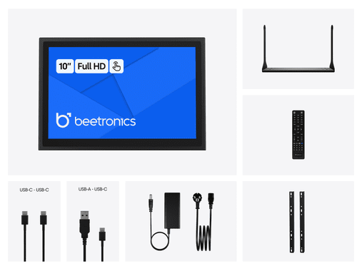 10 Zoll Touchscreen Metall